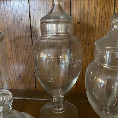 Set of 5 Apothecary Candy Jars