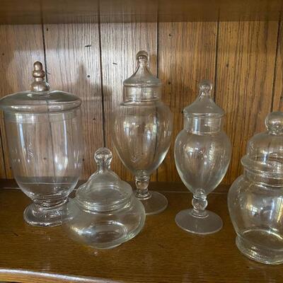 Set of 5 Apothecary Candy Jars