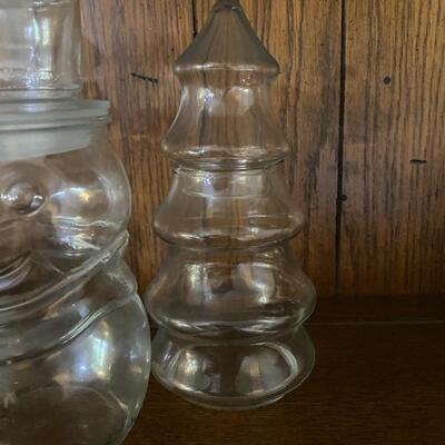 Christmas Holiday Glass Jar Decor