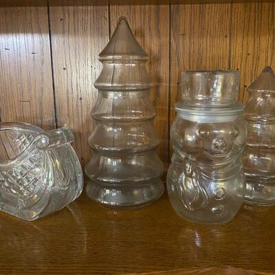 Christmas Holiday Glass Jar Decor