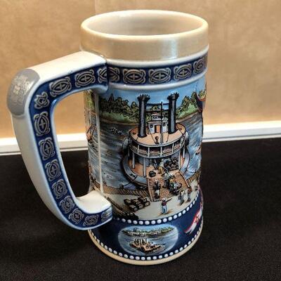 #10 Miller High Life River Steamer Ceramic Beer Mug. 