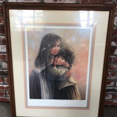 Sue Etem Lithograph â€œLisaâ€™s Loving Armsâ€ 