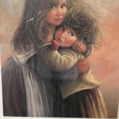 Sue Etem Lithograph â€œLisaâ€™s Loving Armsâ€ 