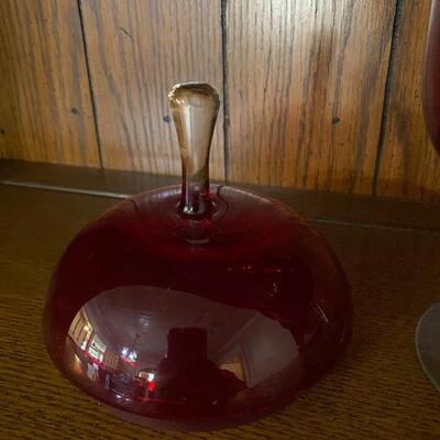 Cranberry Red Candy Jar