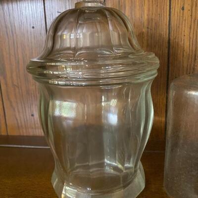 Set of 3 Glass Apothecary Style Jars