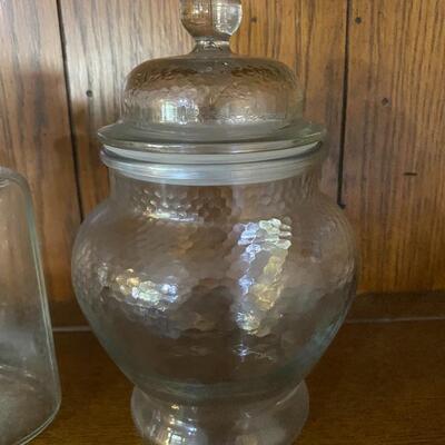 Set of 3 Glass Apothecary Style Jars