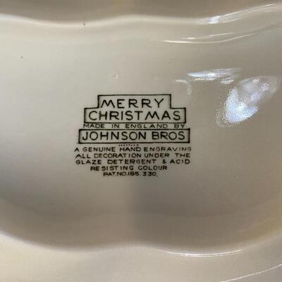 Johnson Bros Merry Christmas Tree Shaped Divided Plate