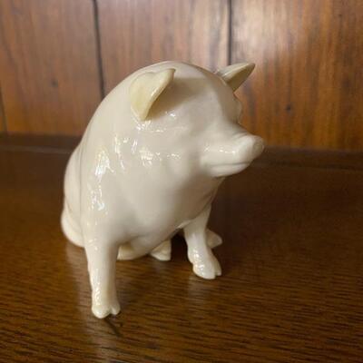 Belleek Pig Figurine