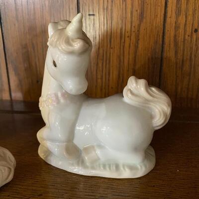 Three Unicorn Figurines