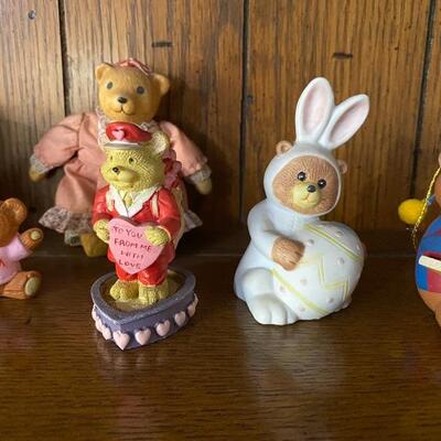 Teddy Bear Figurine Ornament Lot