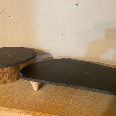 Cl66: Slate and Wood Serving Pieces (Charcuterie boards)