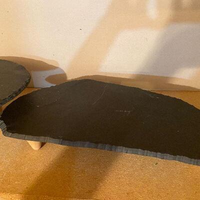 Cl66: Slate and Wood Serving Pieces (Charcuterie boards)