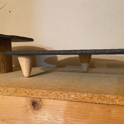 Cl66: Slate and Wood Serving Pieces (Charcuterie boards)