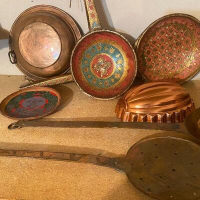 CL67:  Lot of Metal and Wood Decorative Ladles and More