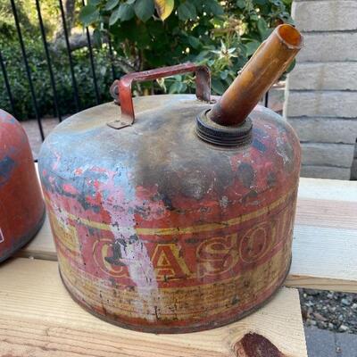 Pair of Vintage 2.5 Gallon Gas Cans