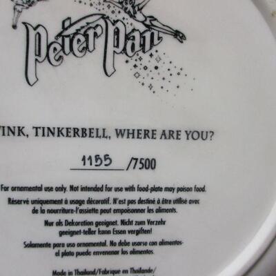 Lot 60 - Disney Peter Pan...Tink, Tinkerbell, Where Are You?Collectible 3D Plate