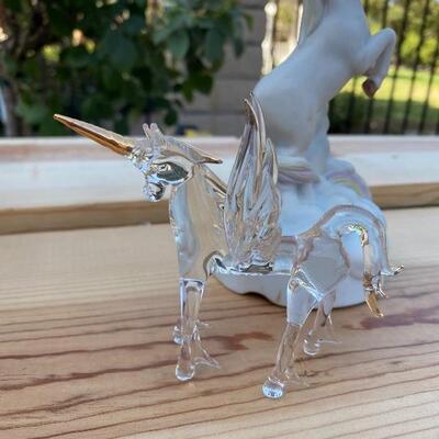 Unicorn Music Box and Pegasus Figurine 