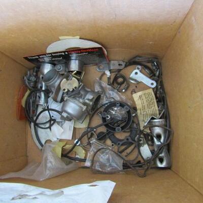 LOT 69  LARGE LOT OF MOTORCYCLE PARTS