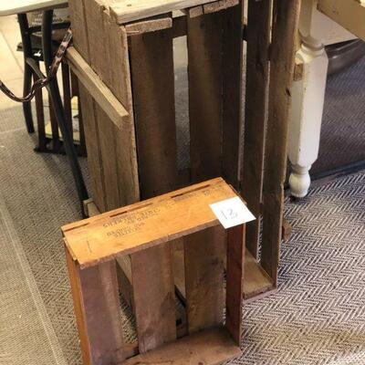 Lot 13 Rustic Farm Wooden Crates