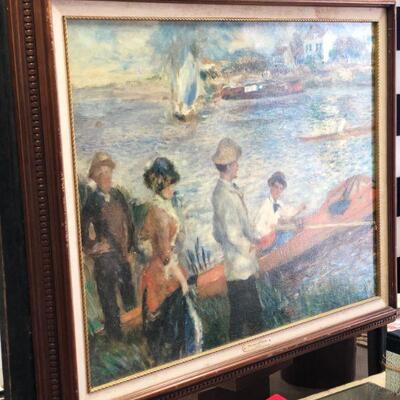 Lot 14 Large Oarsmen at Chateau Framed Print