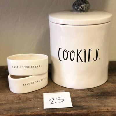 Lot 25 Rae Dunn New Cookies & Salt Boutique Pcs.