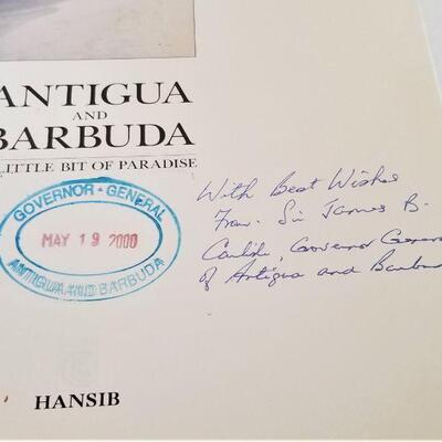 Lot #76  Antigua & Barbados: A Little Bit of Paradise - autographed by Governor of the Islands