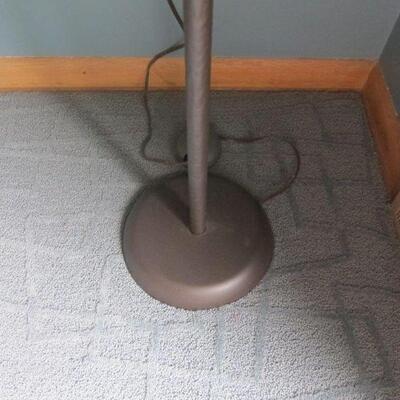 Torchiere uplight floor lamp trio with Mica shades