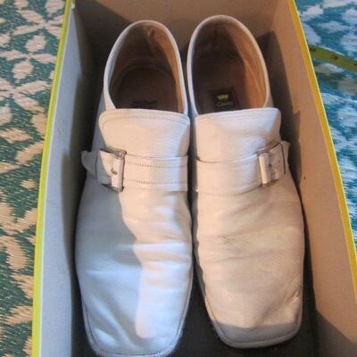 Clarks Italien white leather shoes