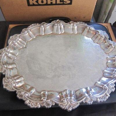 Silver-plated serving platter
