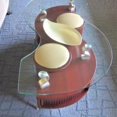 Retro 'S' shaped coffee table