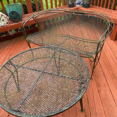 D6:  Vintage Black Metal Patio Set