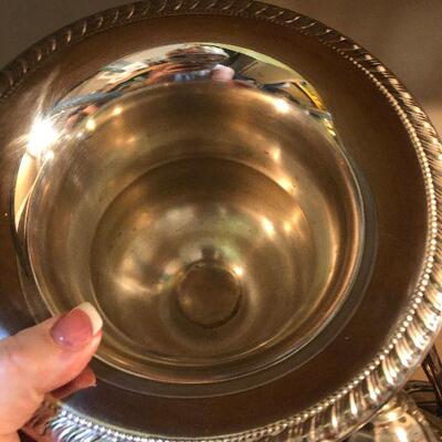 CL43:  Chippendale Silver-plate w/heated tray