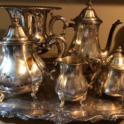 CL43:  Chippendale Silver-plate w/heated tray