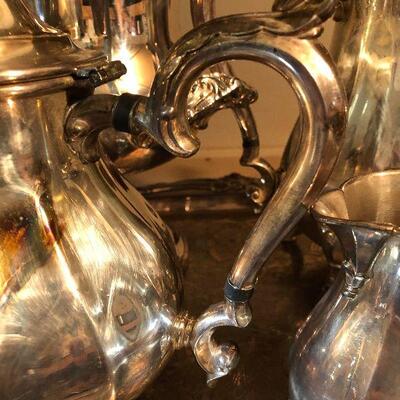 CL43:  Chippendale Silver-plate w/heated tray