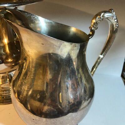 CL46:  Silver-plate Pitcher & Ice Bucket