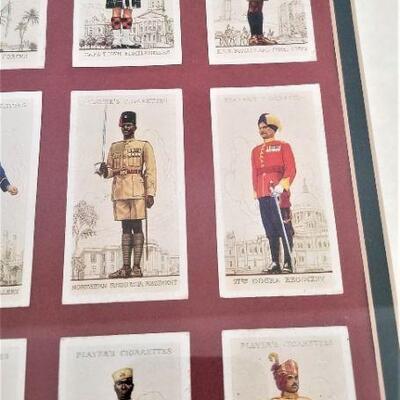 Lot #90  Framed Set of Player's Cigarette Cards - Uniforms of the British Army