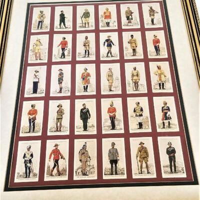 Lot #90  Framed Set of Player's Cigarette Cards - Uniforms of the British Army