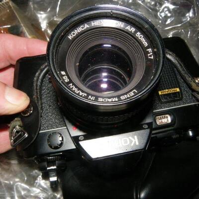 " Konica 35mm FP-1 Camera with cover:.