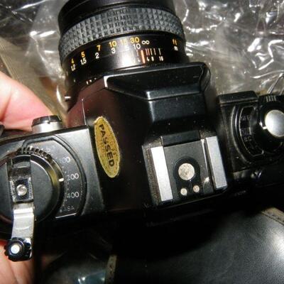 " Konica 35mm FP-1 Camera with cover:.