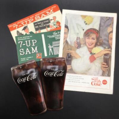 Coca Cola 7up Advertising Paper Ephemera  