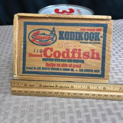 Vintage Canned-fish Box & Sealed Coffee Can