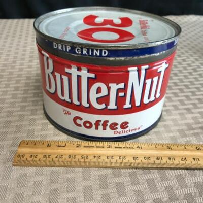 Vintage Canned-fish Box & Sealed Coffee Can