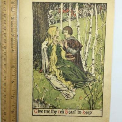Four Vintage Book Plates Lithographs Albert Sterner