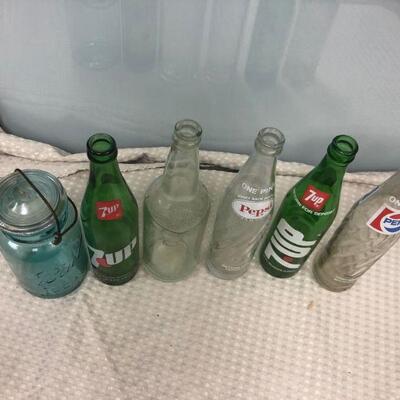 Vintage Glass Bottle Lot 