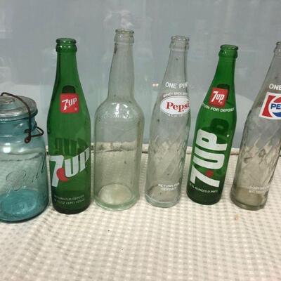 Vintage Glass Bottle Lot 