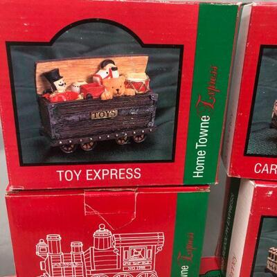 Set of 7 Christmas Train Cars