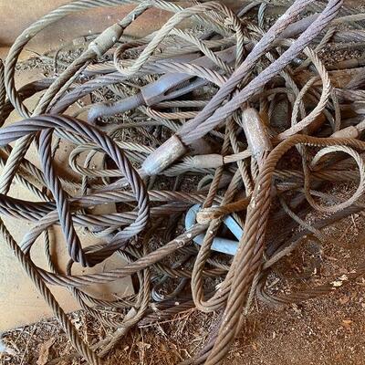 F-18 large lot of steel cable
