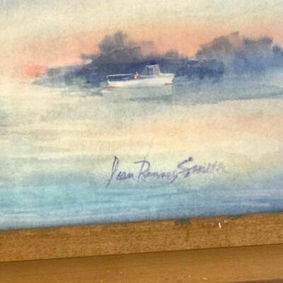 E - 111   Original Watercolor “Sunset Sails” by Jean Ranney Smith