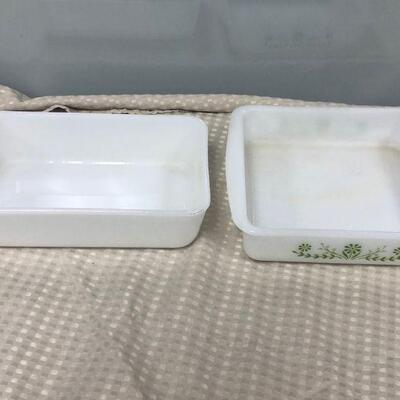 Pair of Vintage Glass Casserole Dishes