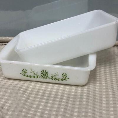 Pair of Vintage Glass Casserole Dishes